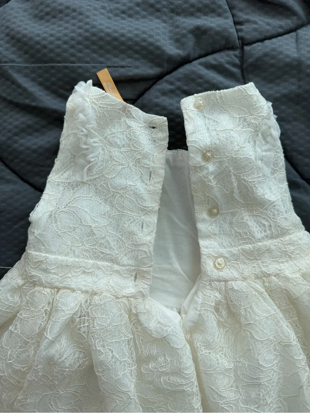 ORCHESTRA Baby girl 12M/74 cm Ivory Lace Tulle Formal Dress - like new!
